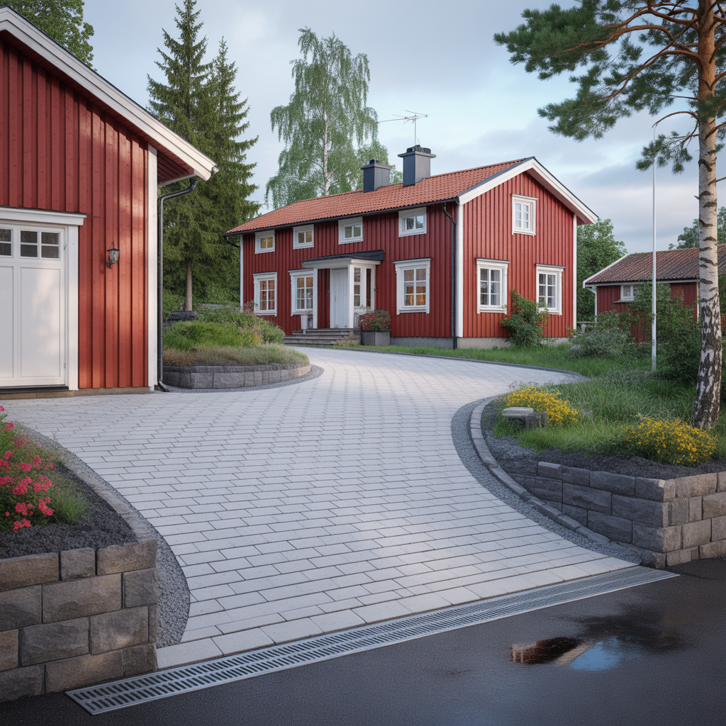 ratt fall pa garageuppfart guide till lutning och avvattning